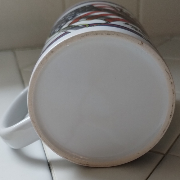 American flag/God Bless America White Large Ceramic Coffee Mug - Picture 5 of 8